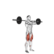 Barbell clean-grip front squat demonstration