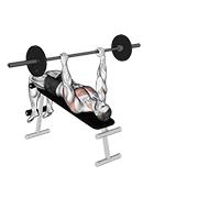 Barbell decline wide-grip pullover demonstration