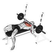 Barbell guillotine bench press demonstration