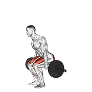 Barbell hack squat demonstration