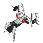 Barbell lying extension demonstration