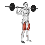 Barbell narrow stance squat demonstration