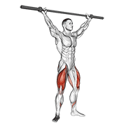 Barbell overhead squat demonstration