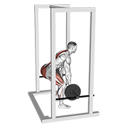 Barbell rack pull demonstration