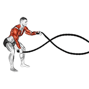 Battling ropes demonstration