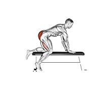Bench hip extension demonstration