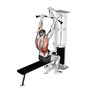 Cable bar lateral pulldown demonstration