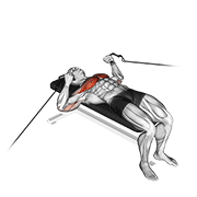 Cable bench press demonstration