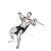 Cable incline bench press demonstration