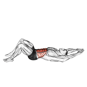 Crunch (hands overhead) demonstration