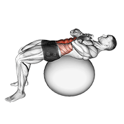 Crunch (on stability ball) demonstration