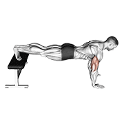 Decline push-up demonstration