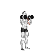 Dumbbell alternate side press demonstration