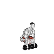 Dumbbell deadlift demonstration