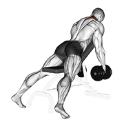 Dumbbell decline shrug v. 2 demonstration