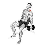 Dumbbell incline shrug demonstration
