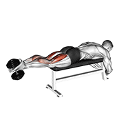 Dumbbell lying femoral demonstration