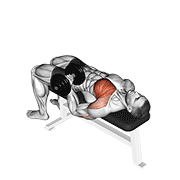 Dumbbell lying one arm press demonstration