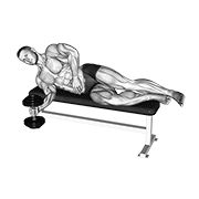 Dumbbell lying supination demonstration