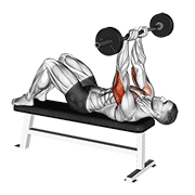 Ez barbell jm bench press demonstration