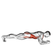 Front plank with twist demonstration