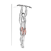 Hanging straight leg raise demonstration