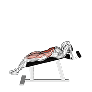 Incline leg hip raise (leg straight) demonstration