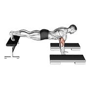 Incline push up depth jump demonstration