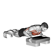 Incline push-up demonstration