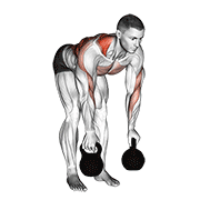 Kettlebell alternating row demonstration