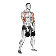 Kettlebell double alternating hang clean demonstration