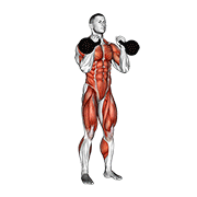 Kettlebell double jerk demonstration