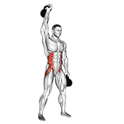 Kettlebell double windmill demonstration