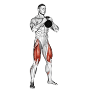 Kettlebell goblet squat demonstration