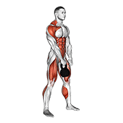 Kettlebell hang clean demonstration
