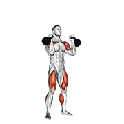 Kettlebell thruster demonstration