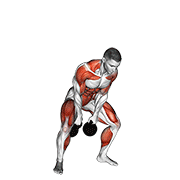 Kettlebell two arm clean demonstration