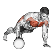 Push-up medicine ball demonstration