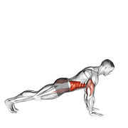 Push-up to side plank demonstration