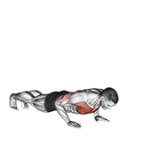 Raise single arm push-up demonstration