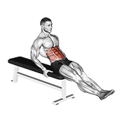 Seated leg raise demonstration