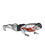 Shoulder tap push-up demonstration