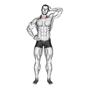 Side push neck stretch demonstration
