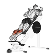 Sled forward angled calf raise demonstration