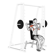Smith behind neck press demonstration