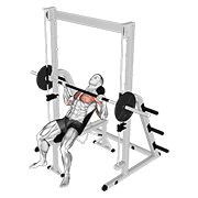 Smith incline bench press demonstration