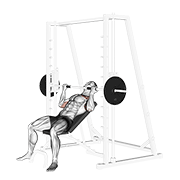 Smith incline reverse-grip press demonstration