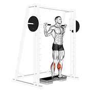 Smith reverse calf raises demonstration