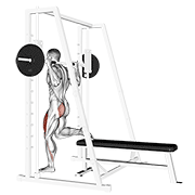 Smith single leg split squat demonstration
