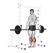 Smith standing leg calf raise demonstration